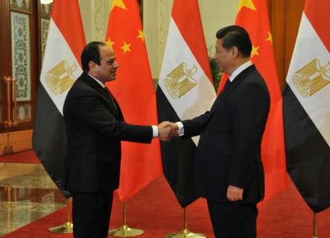 الرئيس المصرى مع الصينى